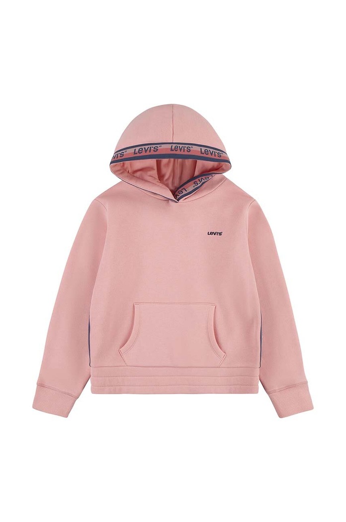 Бебешки суичър Levi's памук розов 1EJ110