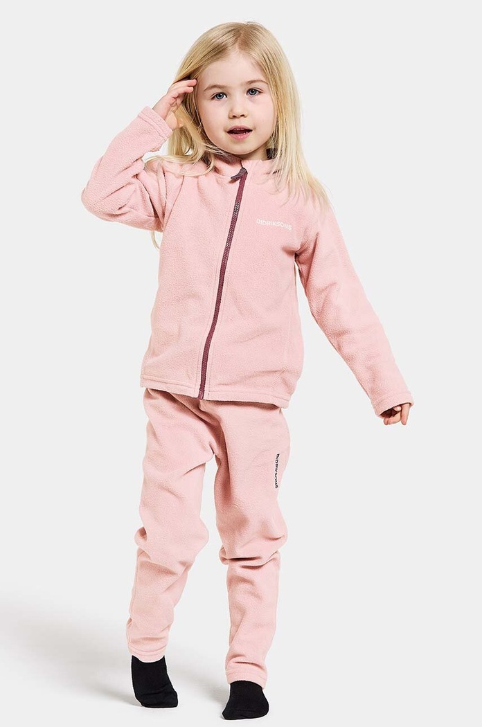 Детски суичър Didriksons MONTE KIDS FULLZIP розов 505026