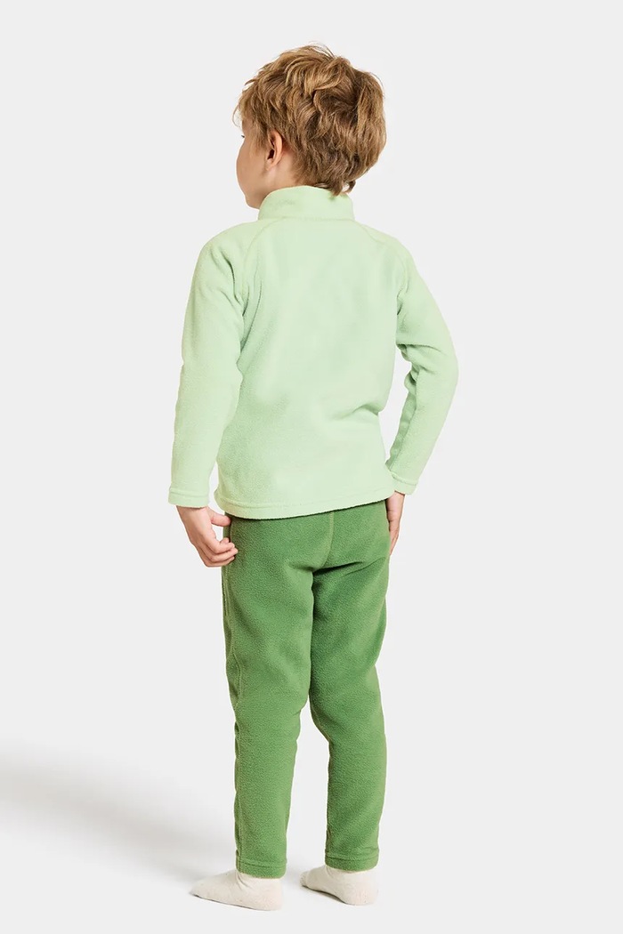 Didriksons bluza copii MONTE KIDS FULLZIP verde 505026