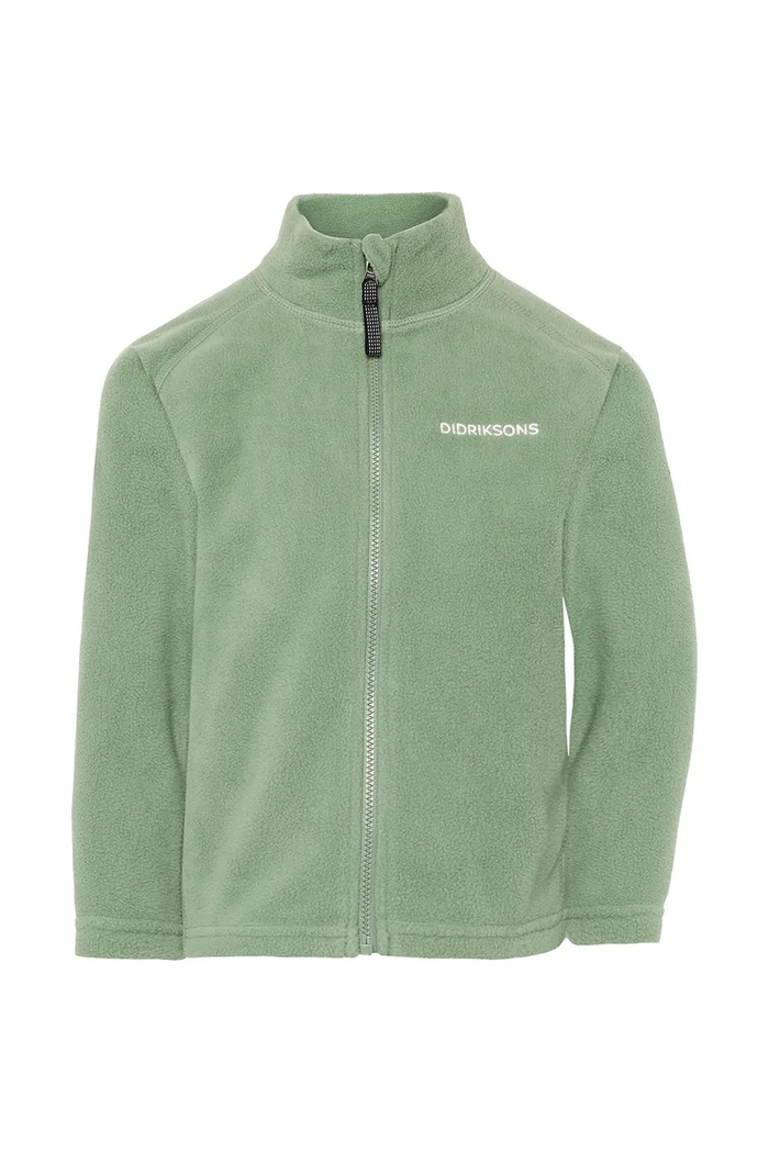 Didriksons Μπλούζα fleece παιδική MONTE KIDS FULLZIP 505026 πράσινο AW25