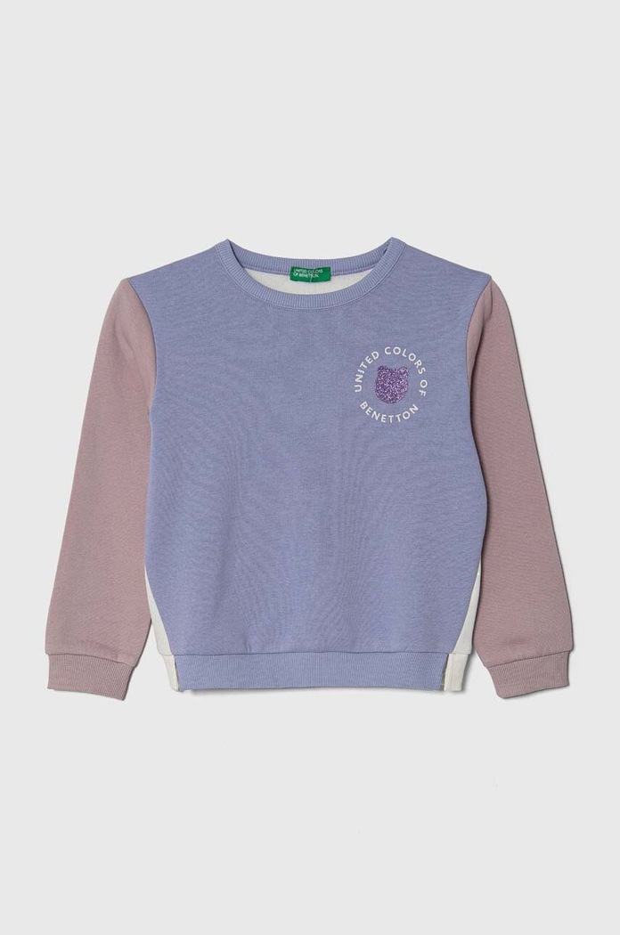 United Colors of Benetton bluza dziecięca wzorzyste fioletowy 39M2G10BB.P.SEASONAL
