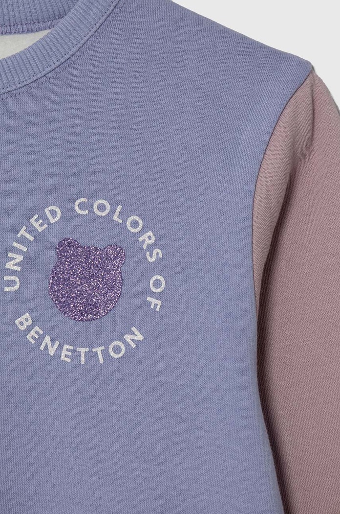 Dziewczynka United Colors of Benetton bluza dziecięca 39M2G10BB.P.SEASONAL fioletowy