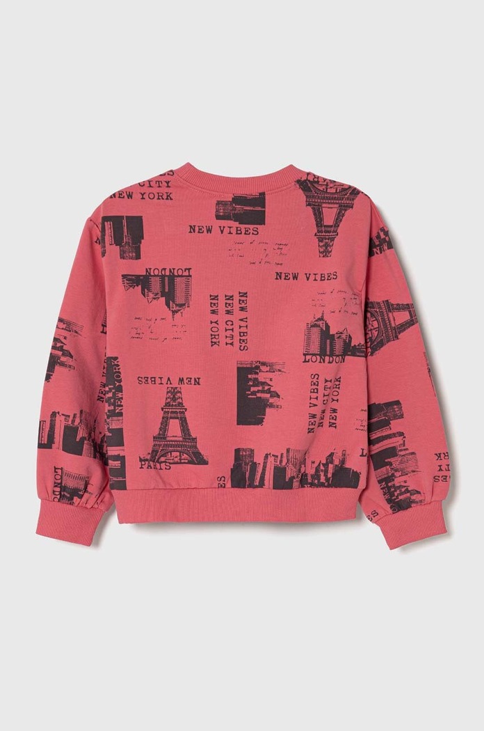 Dětská mikina United Colors of Benetton 321VC10GK.G.SEASONAL růžová AW23