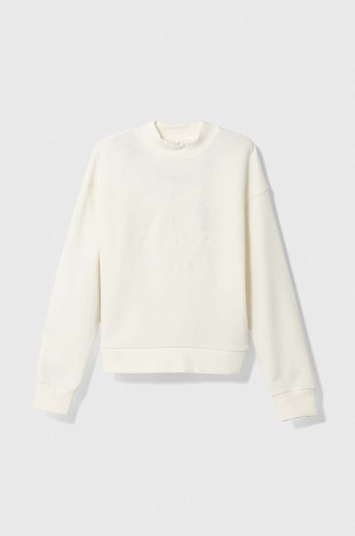 Pepe Jeans bluza dziecięca aplikacja biały PG581314
