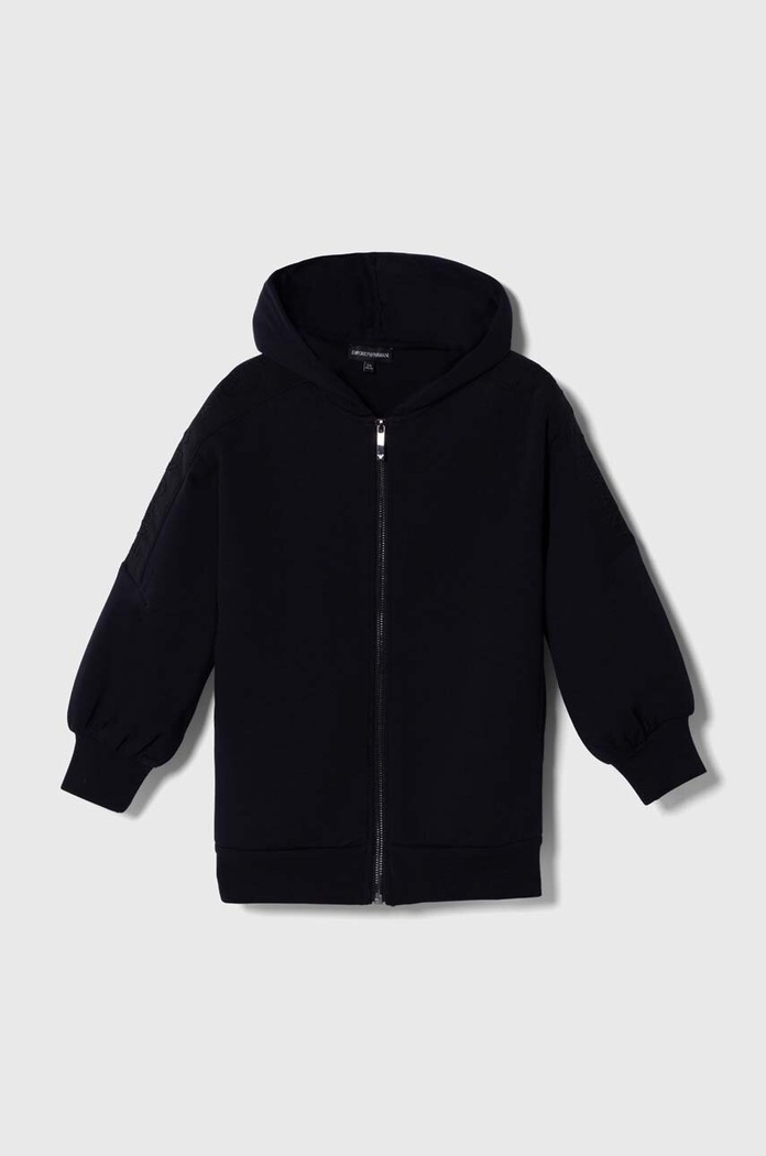 Dětská mikina Emporio Armani s kapucí námořnická modř 6R3B03.1JHSZ