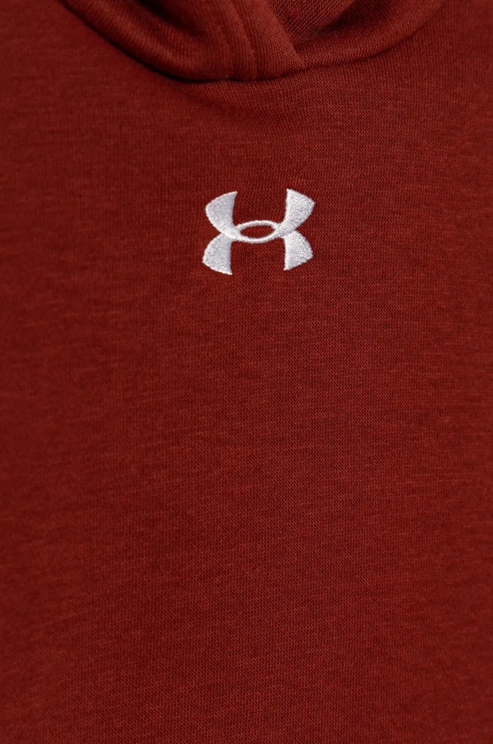 Dziewczynka Under Armour bluza dziecięca UA Rival Fleece Crop 1379517 bordowy