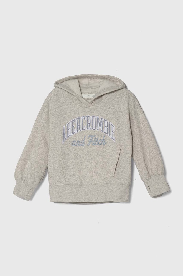 Dětská mikina Abercrombie & Fitch s kapucí šedá KI252.3127