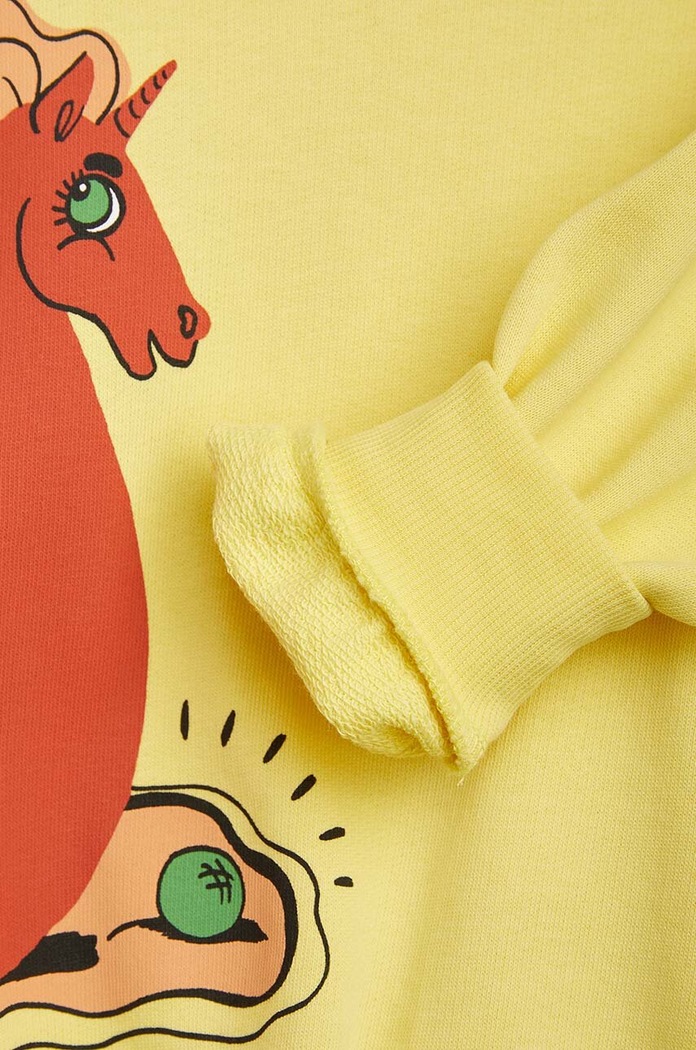 Mini Rodini bluza bawełniana dziecięca żółty 2362013623