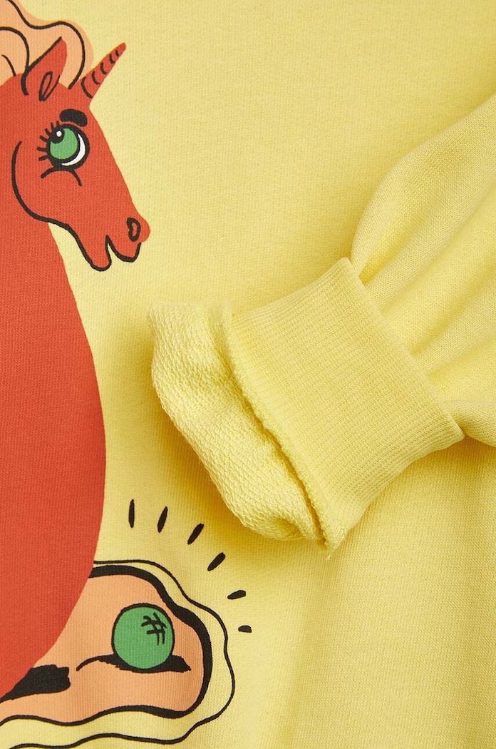 Mini Rodini bluza bawełniana dziecięca żółty 2362013623