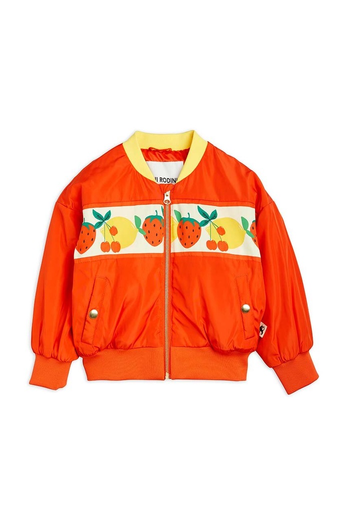 Mini Rodini kurtka bomber dziecięca bez kaptura czerwony 2371010242