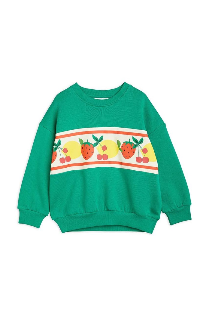 Detská bavlnená mikina Mini Rodini 2372015075 zelená AW23