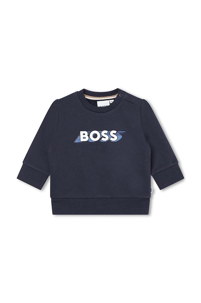 Παιδική μπλούζα BOSS στάμπα σκούρο μπλε J05A44.60.81