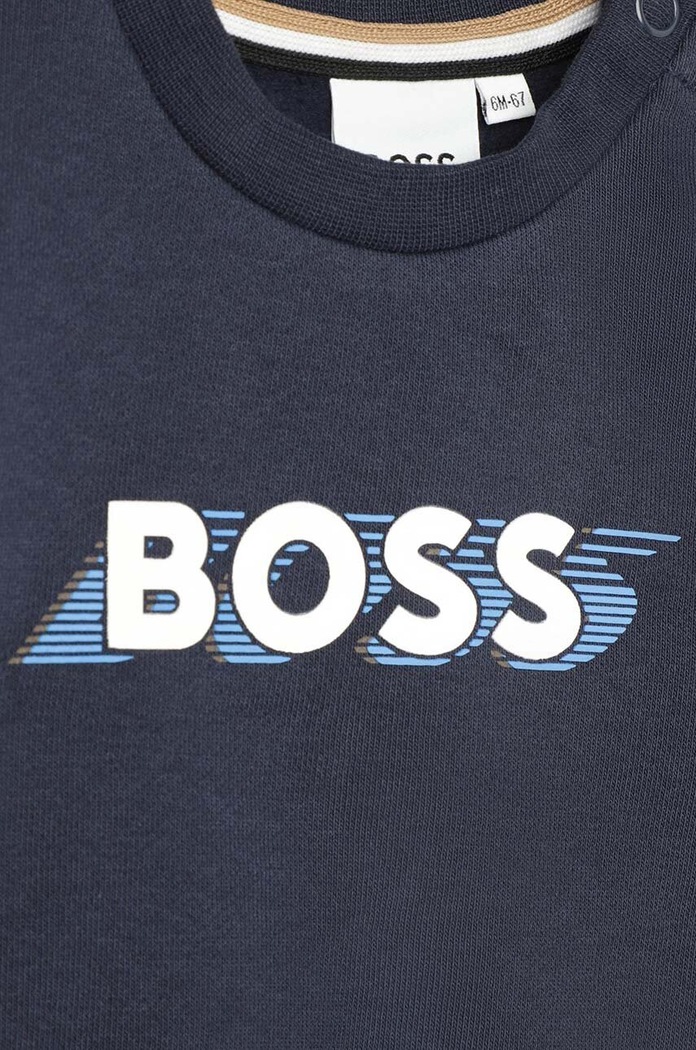 Αγορίστικα Παιδική μπλούζα BOSS J05A44.60.81 σκούρο μπλε