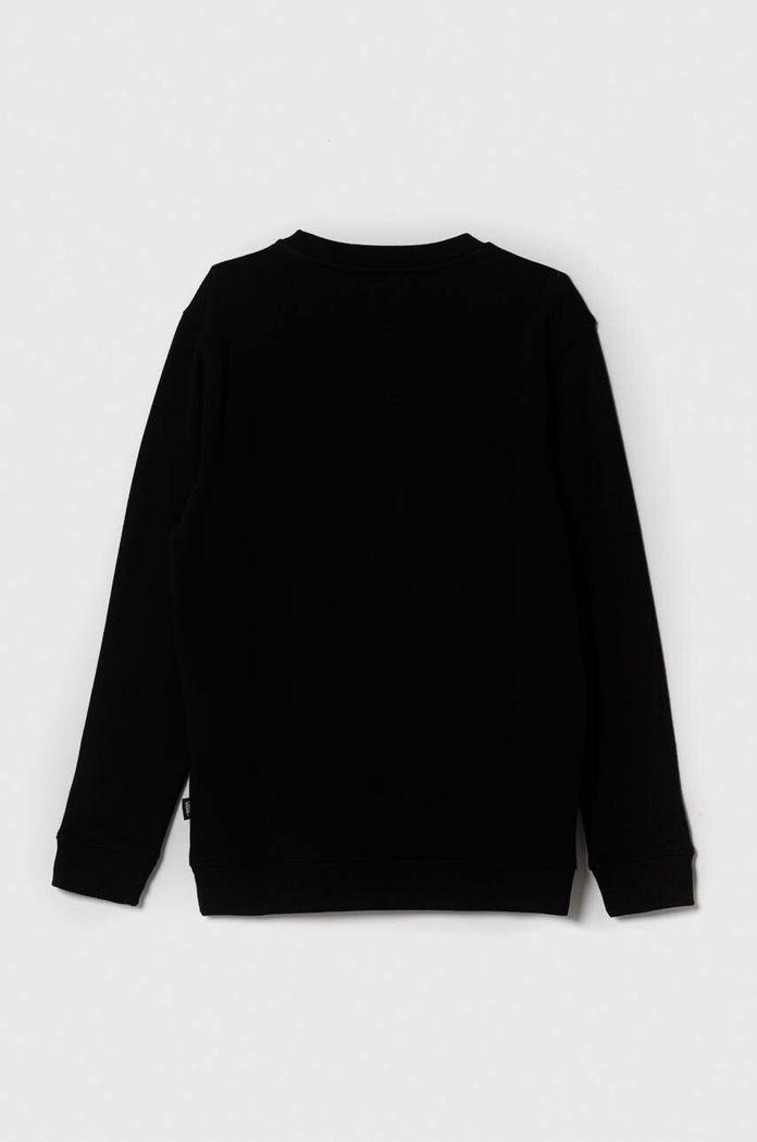 Detská bavlnená mikina Vans VANS CLASSIC CREW VN0008CA čierna AW23
