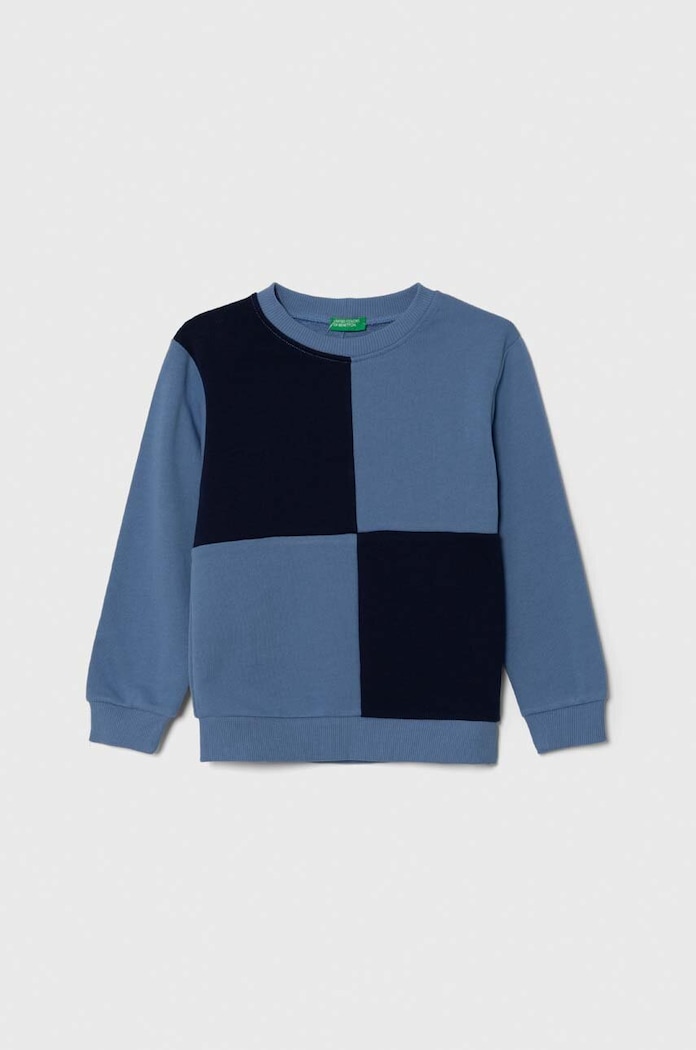 United Colors of Benetton gyerek melegítőfelső pamutból pamut kék 3J68G10AE.P.SEASONAL