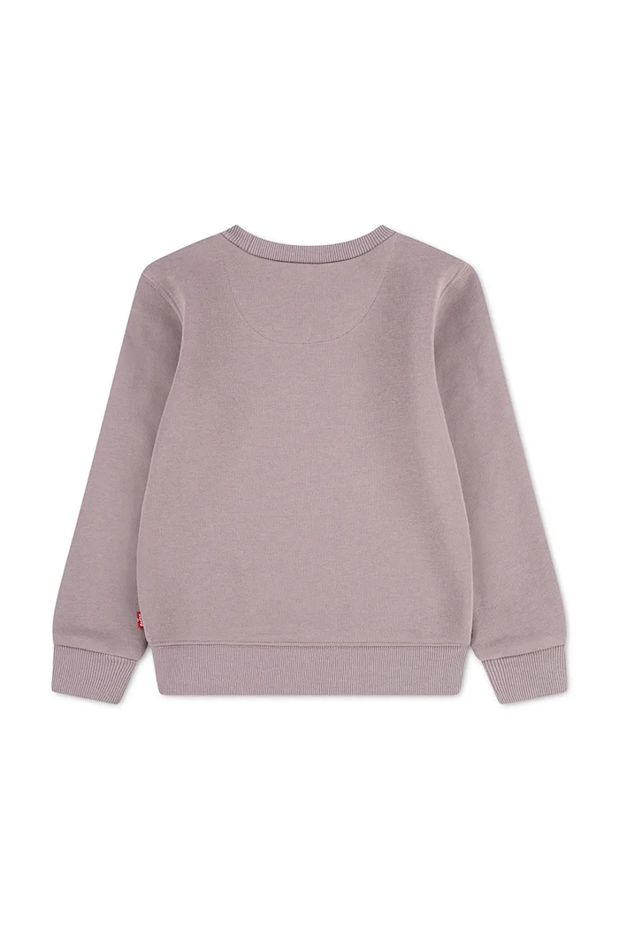 Levi's bluza dziecięca MINI LOGO CREWNECK SWEATSHIRT 9EE331 fioletowy AW23