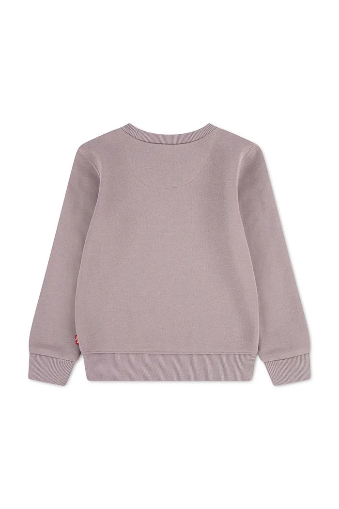 Levi's bluza dziecięca MINI LOGO CREWNECK SWEATSHIRT 9EE331 fioletowy AW23