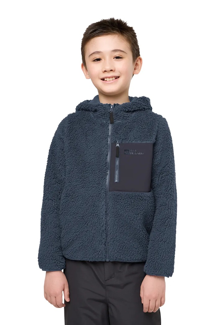 Jack Wolfskin Detská mikina Jack Wolfskin ICE CURL HOOD 1609232.92.152