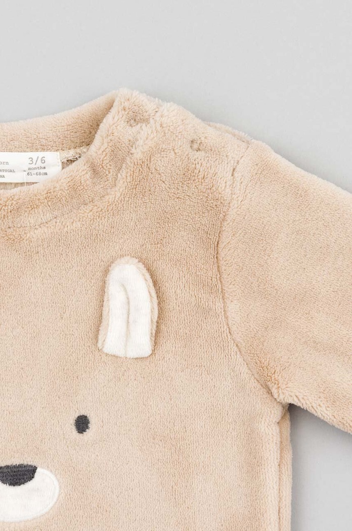 Chłopiec zippy bluza niemowlęca 3105590101 beżowy