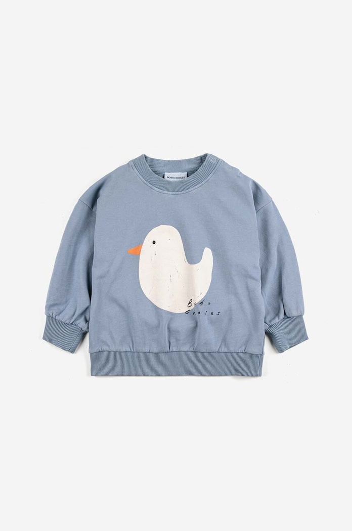 Dětská bavlněná mikina Bobo Choses 223AB033 modrá AW23