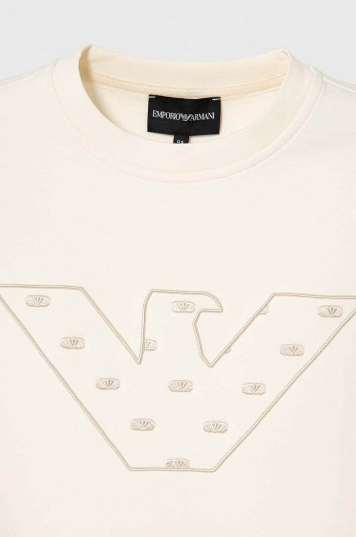 CHLAPEC Dětská mikina Emporio Armani 6R4ME7.1JHSZ béžová