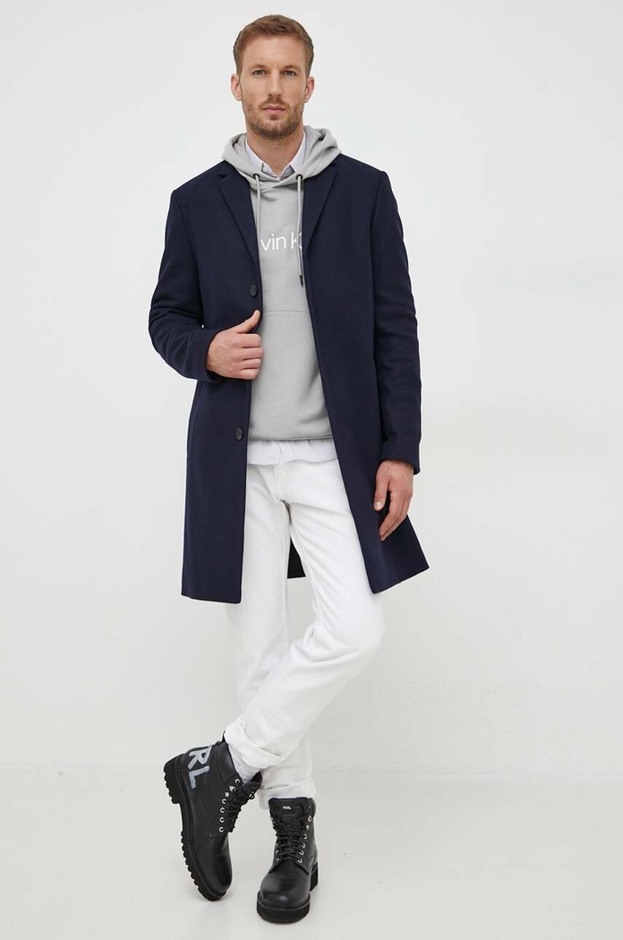 Calvin Klein Βαμβακερή μπλούζα Calvin Klein K10K111345 γκρί AA00