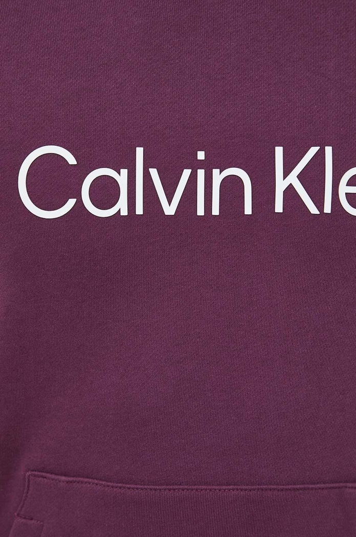 Bavlnená mikina Calvin Klein K10K111345 fialová