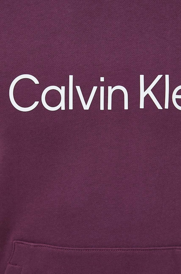 Bavlnená mikina Calvin Klein K10K111345 fialová