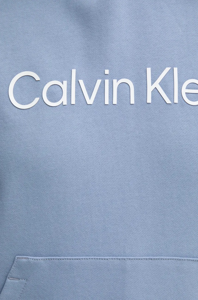 Calvin Klein bluza bawełniana niebieski K10K111345