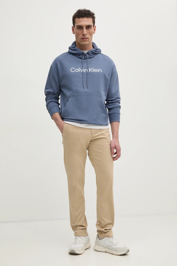 Pamučna dukserica Calvin Klein K10K111345 plava AA00