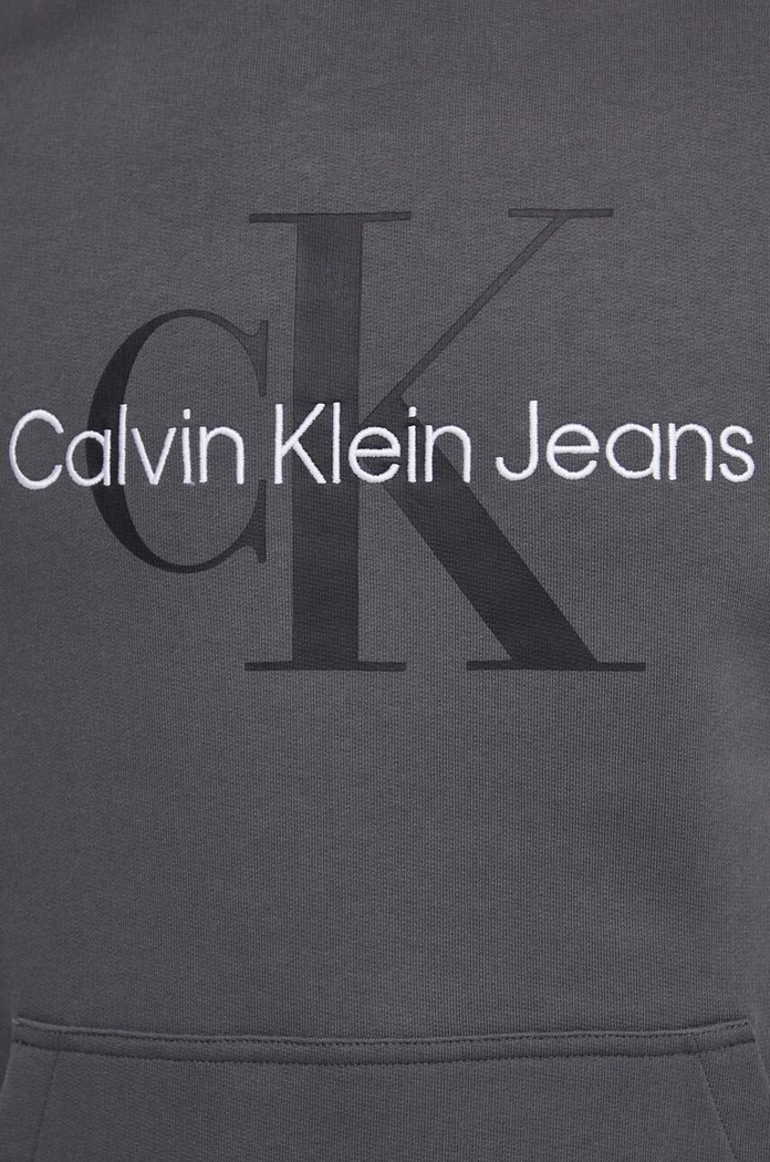 Bavlnená mikina Calvin Klein Jeans sivá J30J320805