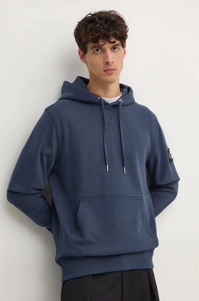 Bavlněná mikina Calvin Klein Jeans modrá J30J323430