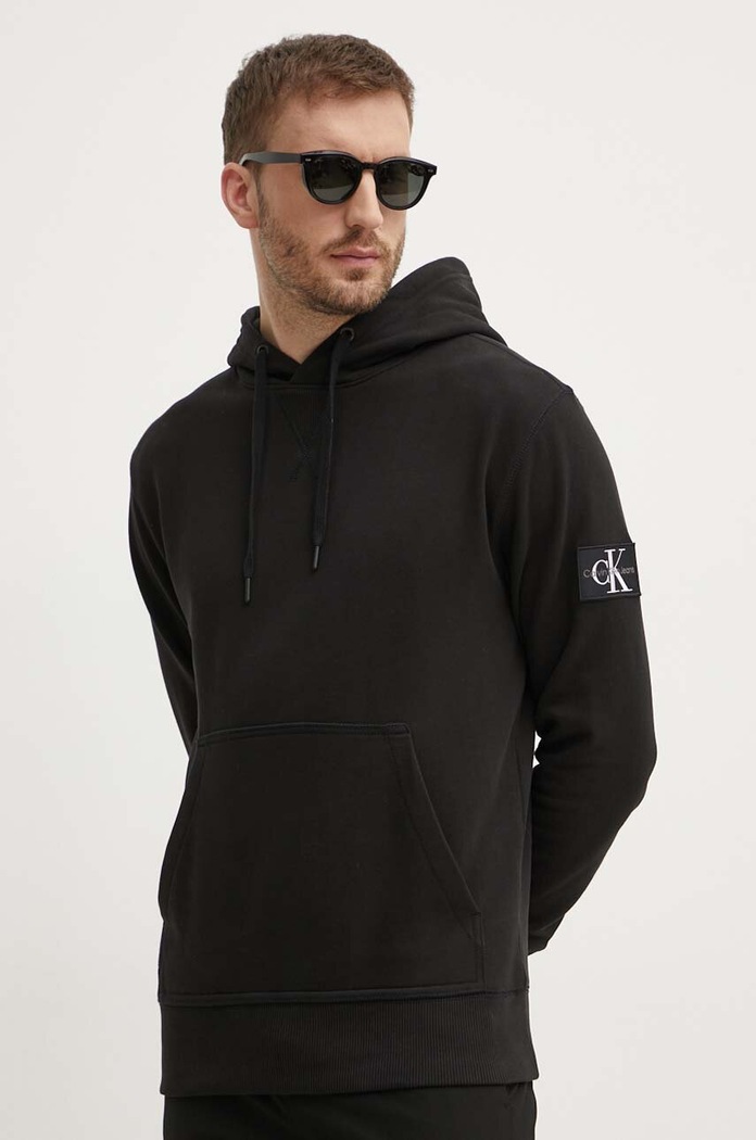 Bavlnená mikina Calvin Klein Jeans bavlna čierna J30J323430