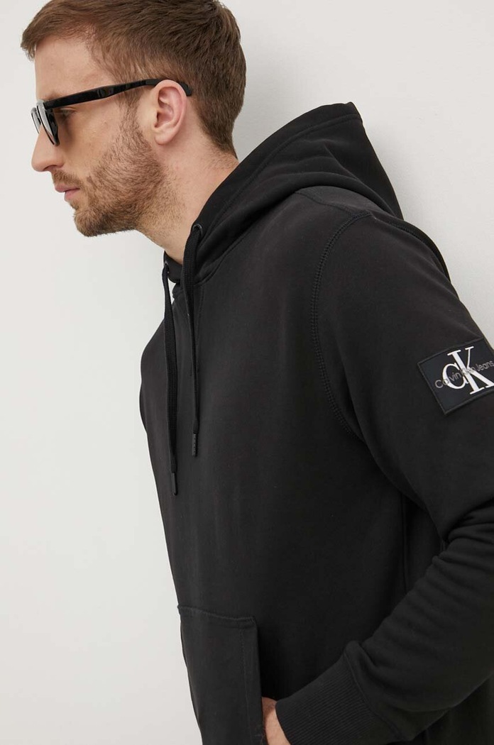 Bavlnená mikina Calvin Klein Jeans čierna J30J323430