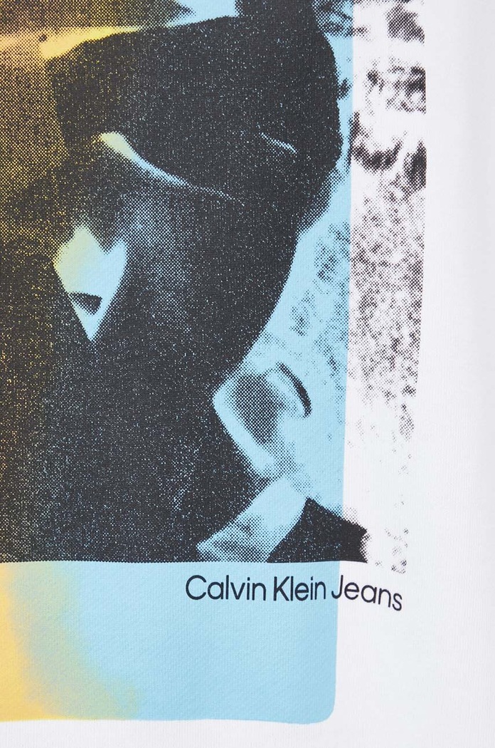 Bavlněná mikina Calvin Klein Jeans J30J323750 bílá