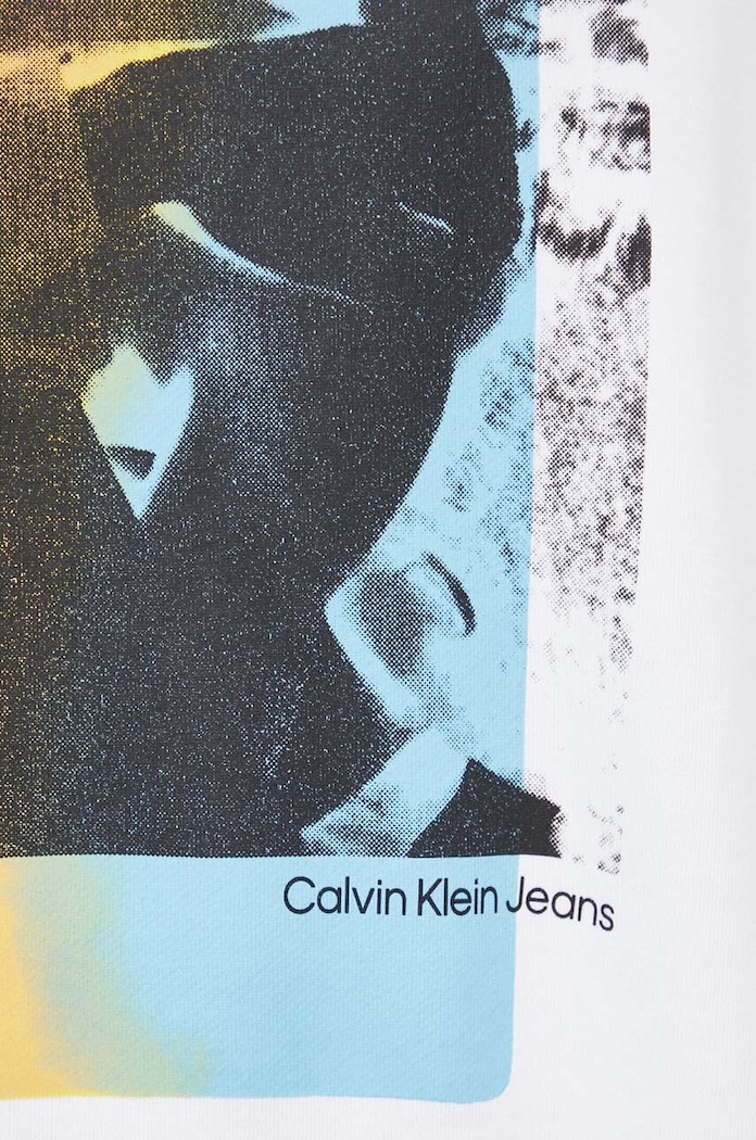 Bavlněná mikina Calvin Klein Jeans J30J323750 bílá