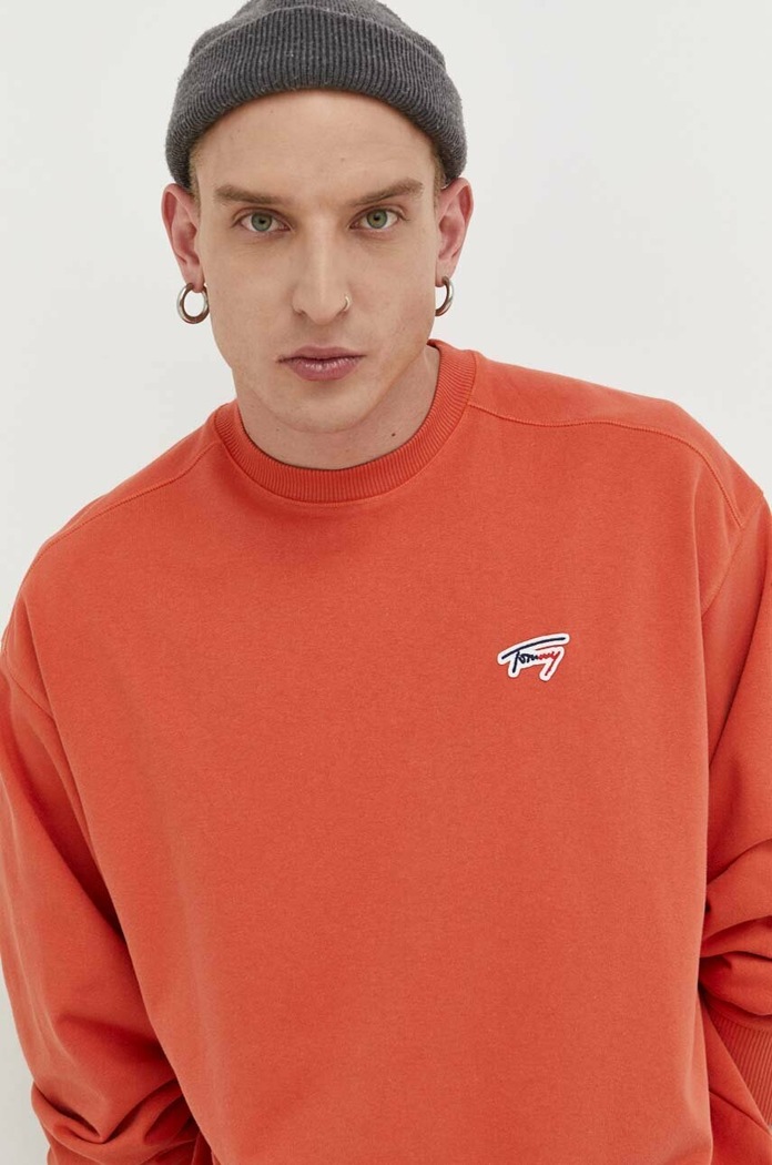 Mikina Tommy Jeans oranžová DM0DM16796