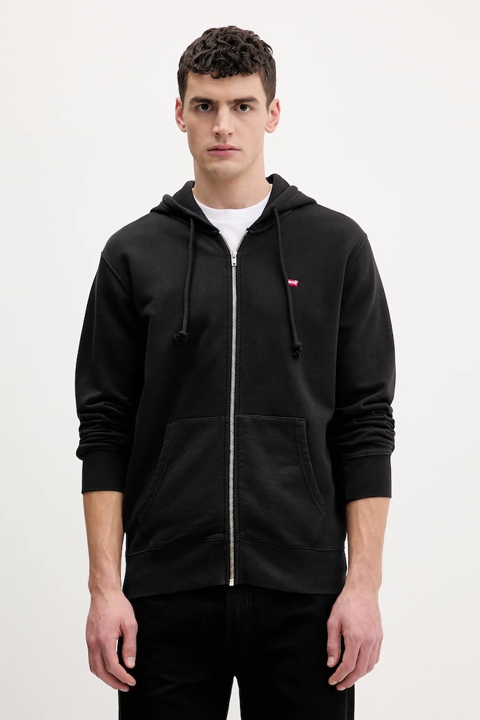 Pamučna dukserica Levi's pamuk crna 34584.0016