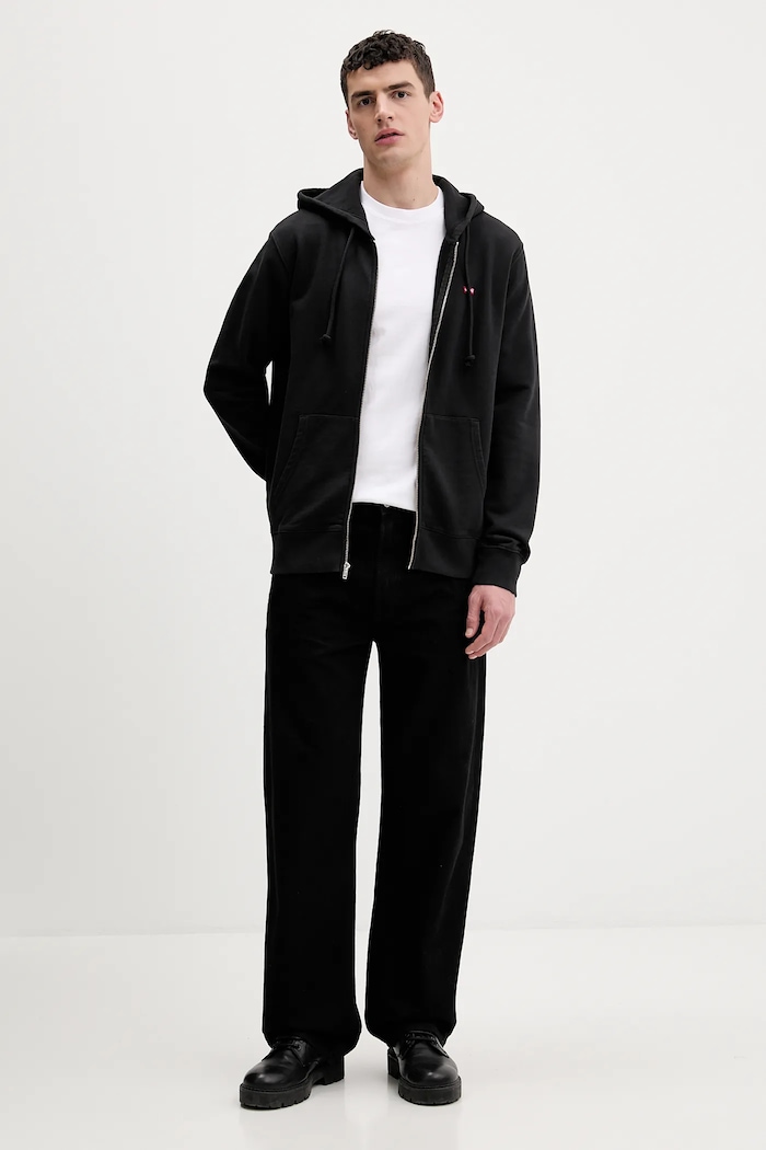 Pamučna dukserica Levi's 34584.0016 crna AA00