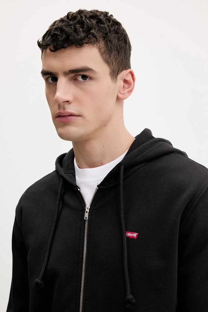 Pamučna dukserica Levi's crna 34584.0016