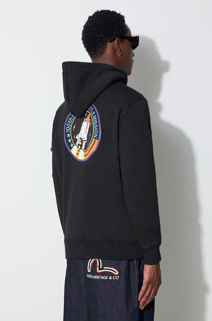 Oblečení Mikina Alpha Industries x Nasa Space Shuttle Hoody 178317 černá