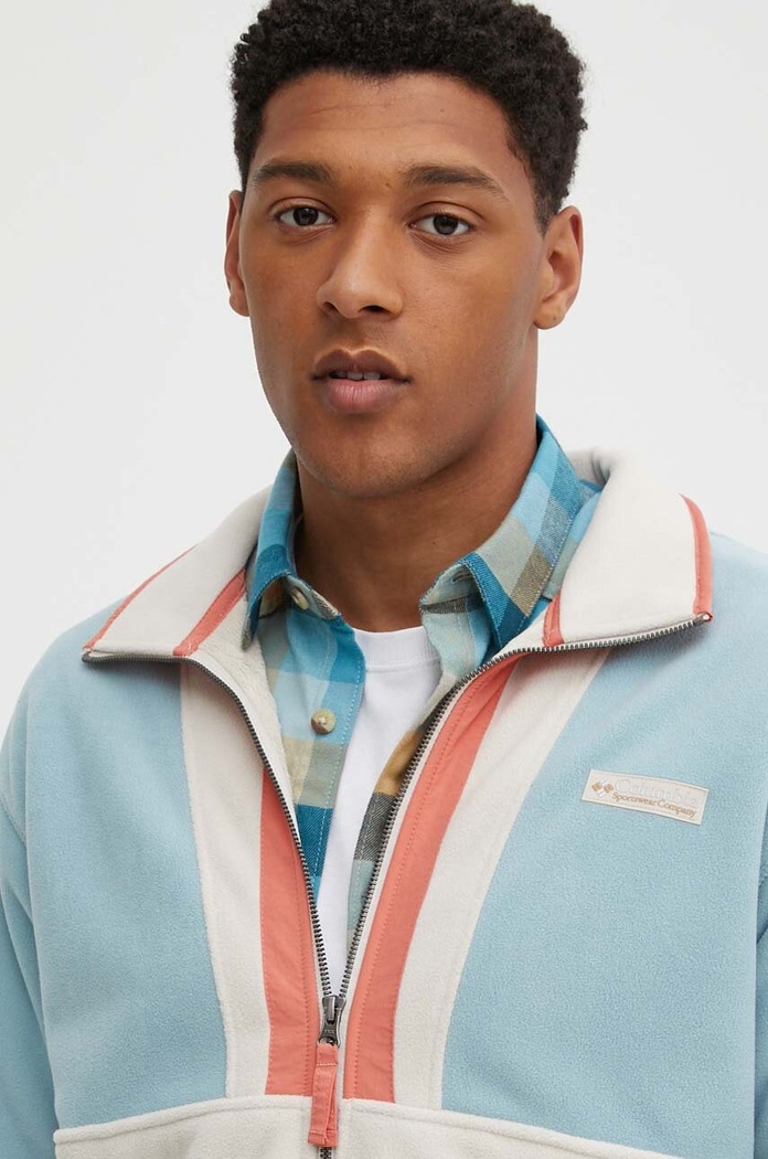 Поларен суичър Columbia M Backbowl FZ Fleece Res син 2053853