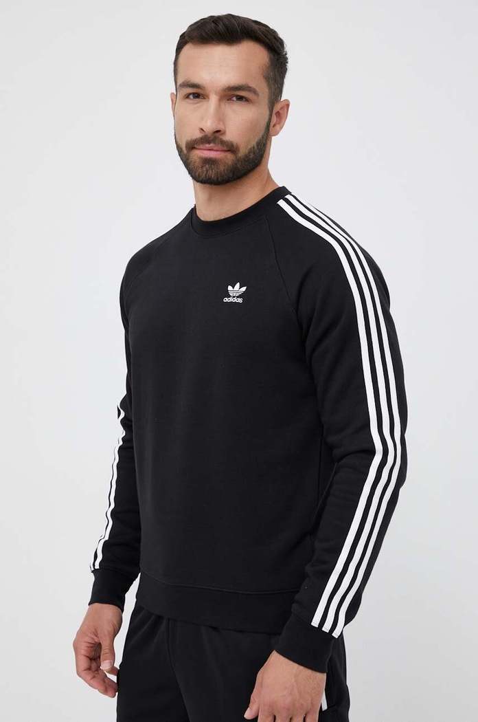 Dukserica adidas Originals 3-Stripes natpis crna IM2087