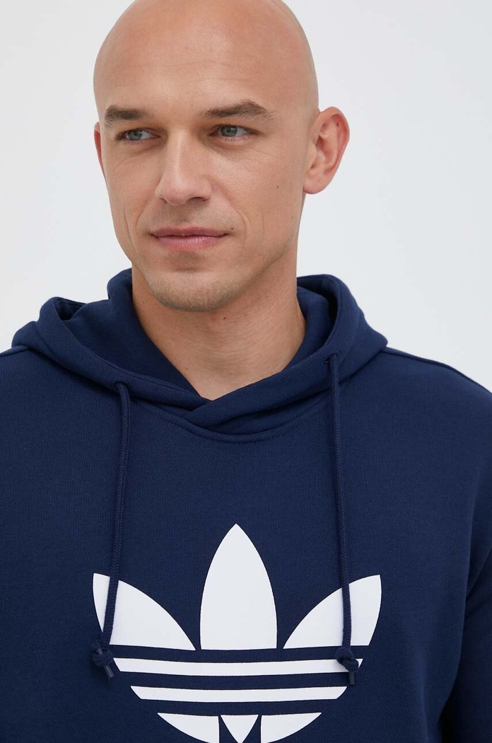 adidas Originals hanorac de bumbac bleumarin IM4496