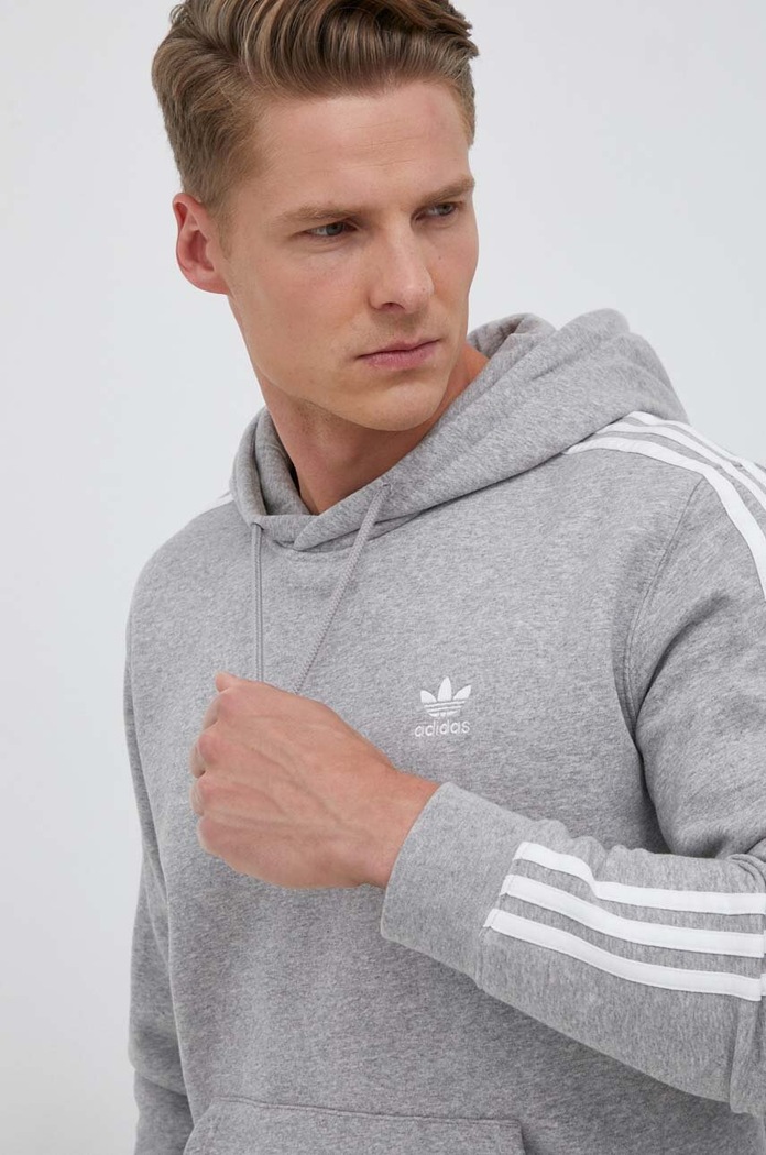 Mikina adidas Originals 3-Stripes sivá IL2496
