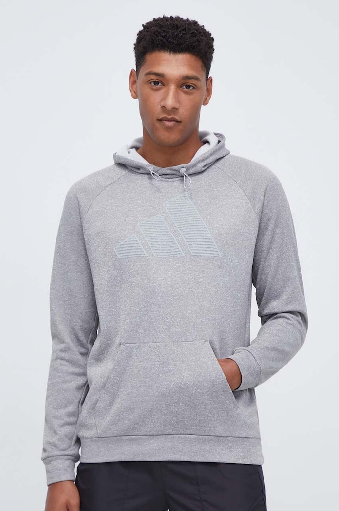 adidas Performance hanorac de antrenament melanj gri IM1775