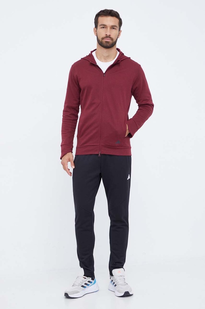 adidas Performance bluza treningowa Base IB3485 bordowy AW23