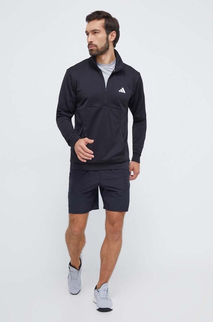 Tréninková mikina adidas Performance bez kapuce černá HZ3055