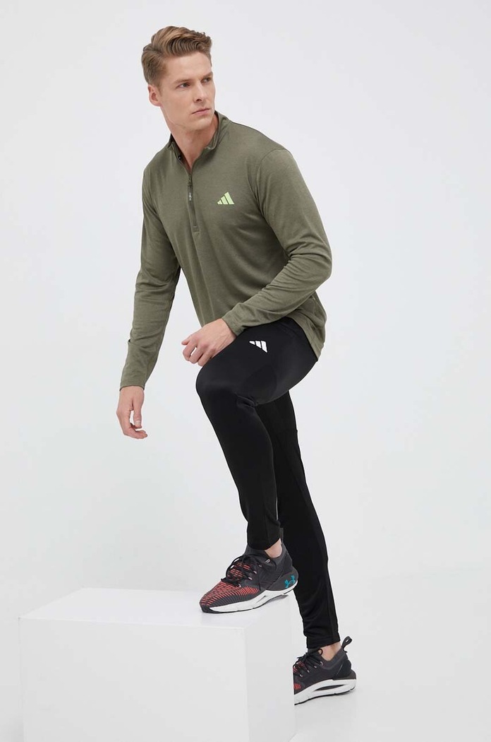 Tréningová mikina adidas Performance Train Essentials bez kapucne zelená HZ3113