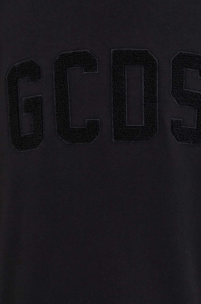 Βαμβακερή μπλούζα GCDS FW23M110115 μαύρο